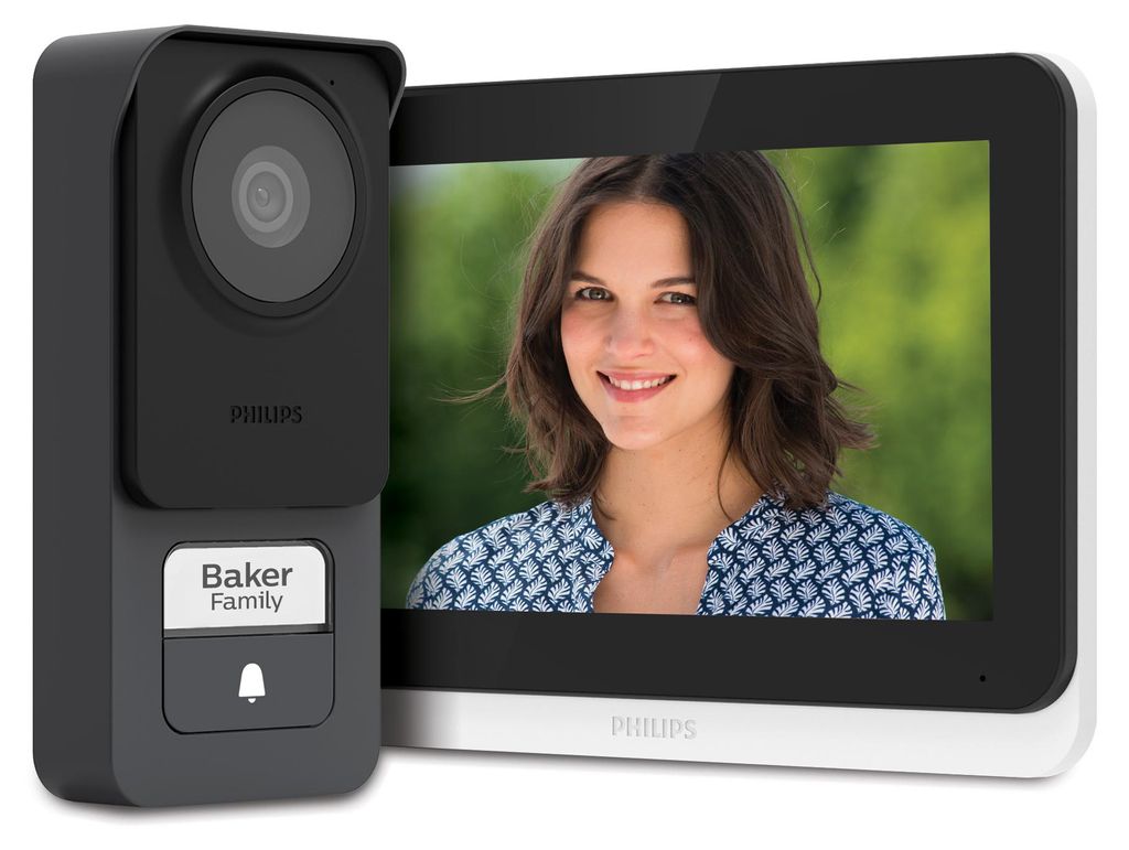 Philips Videotürsprechanlage Lite 2 7 Zoll Touch-Display 2 RFID Schlüssel