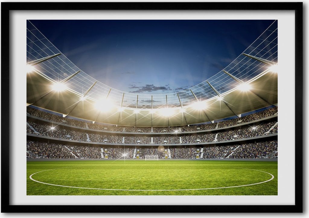 Bild - Bilder - Bilderrahmen - 70 cm x 50 cm - MDF-Rahmen, Wandkunst Stadion