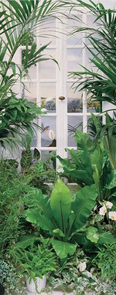 Papermoon Flower Window Vlies Fototapete 90x200cm.