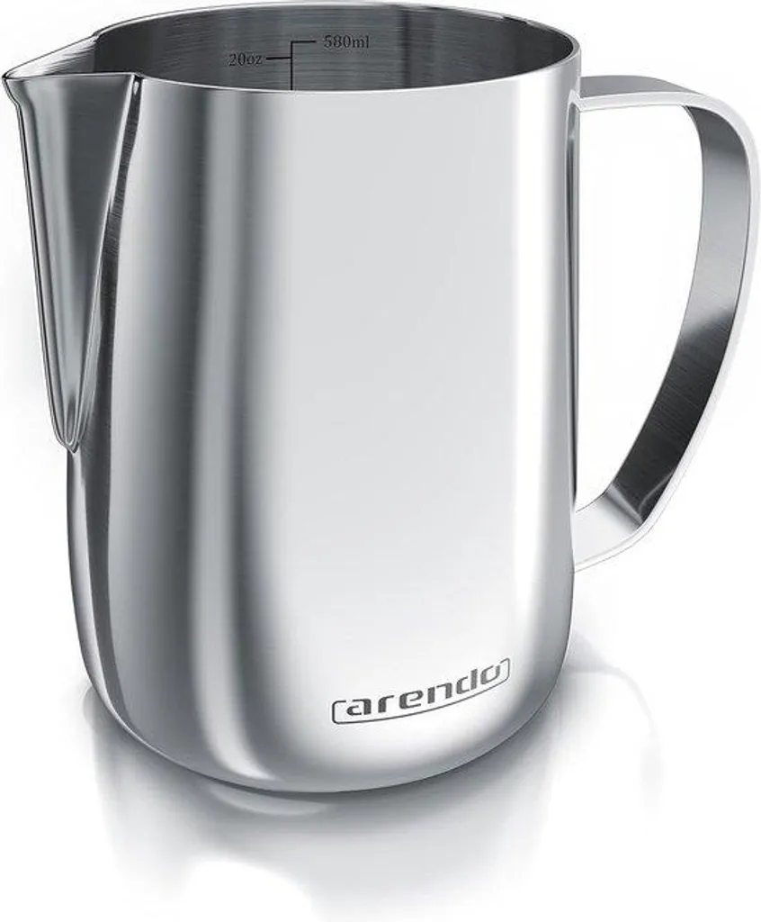 Pichet à lait 600 ml en inox pour mousse onctueuse et cappuccino maison