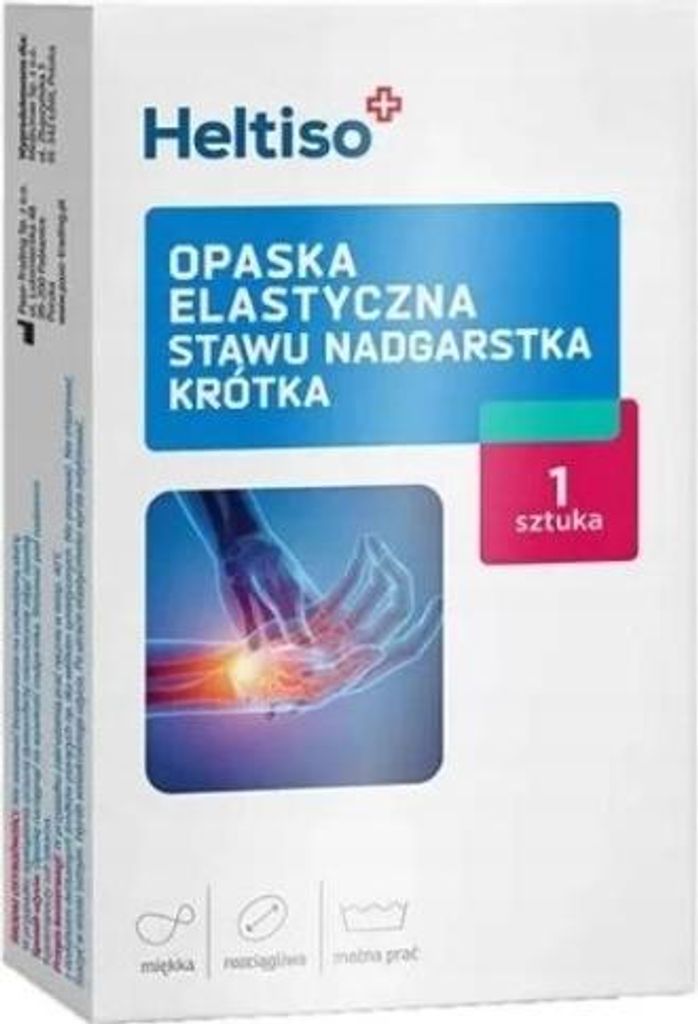 Heltiso Opaska stawu nadgarstkowego elastyczna krótka S, 1 sztuka