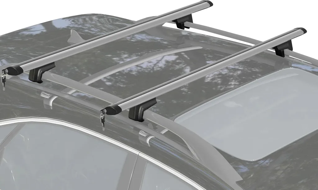 Barres de toit aluminium 75kg max avec système de verrouillage antivol