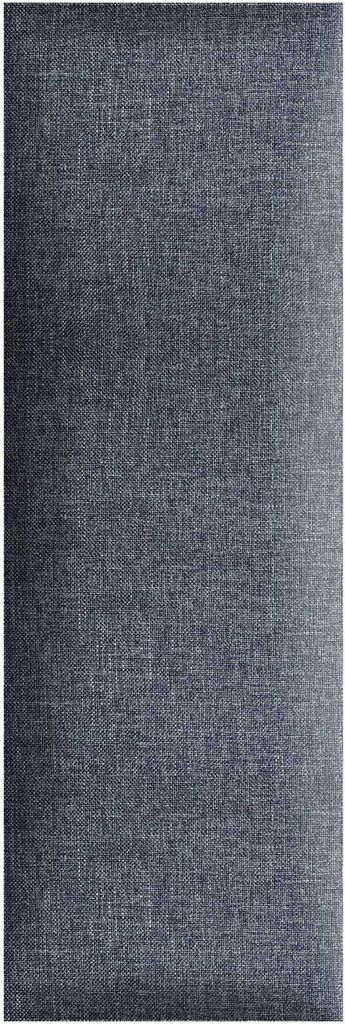 Wandpaneele 3D 30 x 90 cm gepolstert – für sehr einfache Selbstmontage, aus Velourstoff, mit weicher Füllung, Farbe Stahl