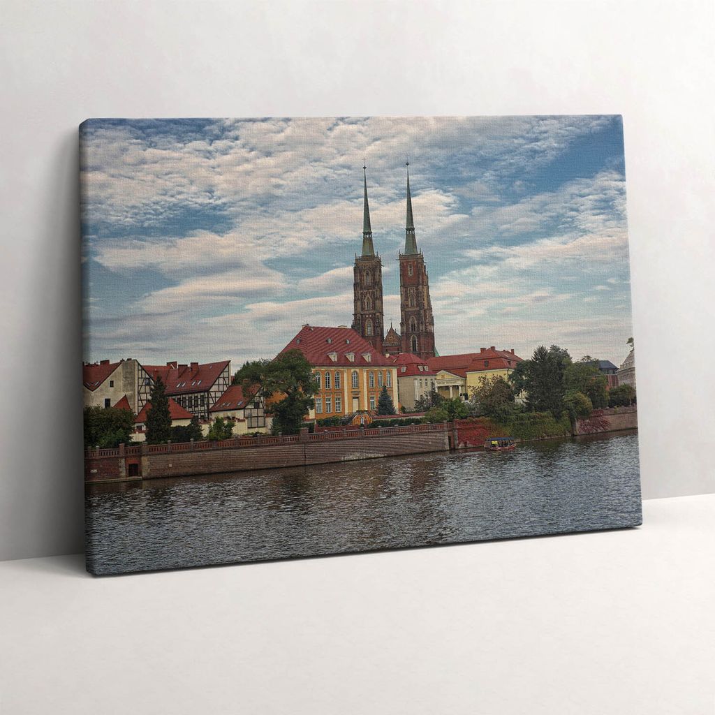 Kirche in Wrocław – Leinwandbild Wandbild – 80x60 cm – Leinwandbilder – Wandbilder – Schlafzimmer – Flur
