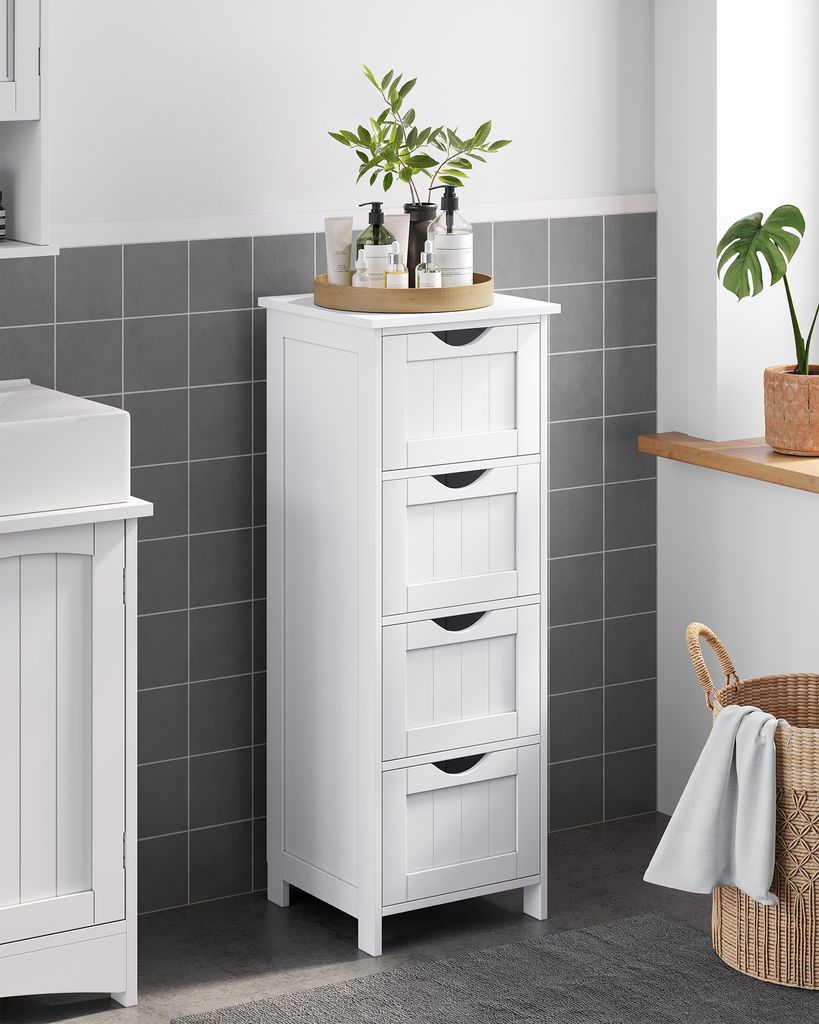 Stojatá skříňka se zásuvkami bílá 82 cm Obrázek produktu 