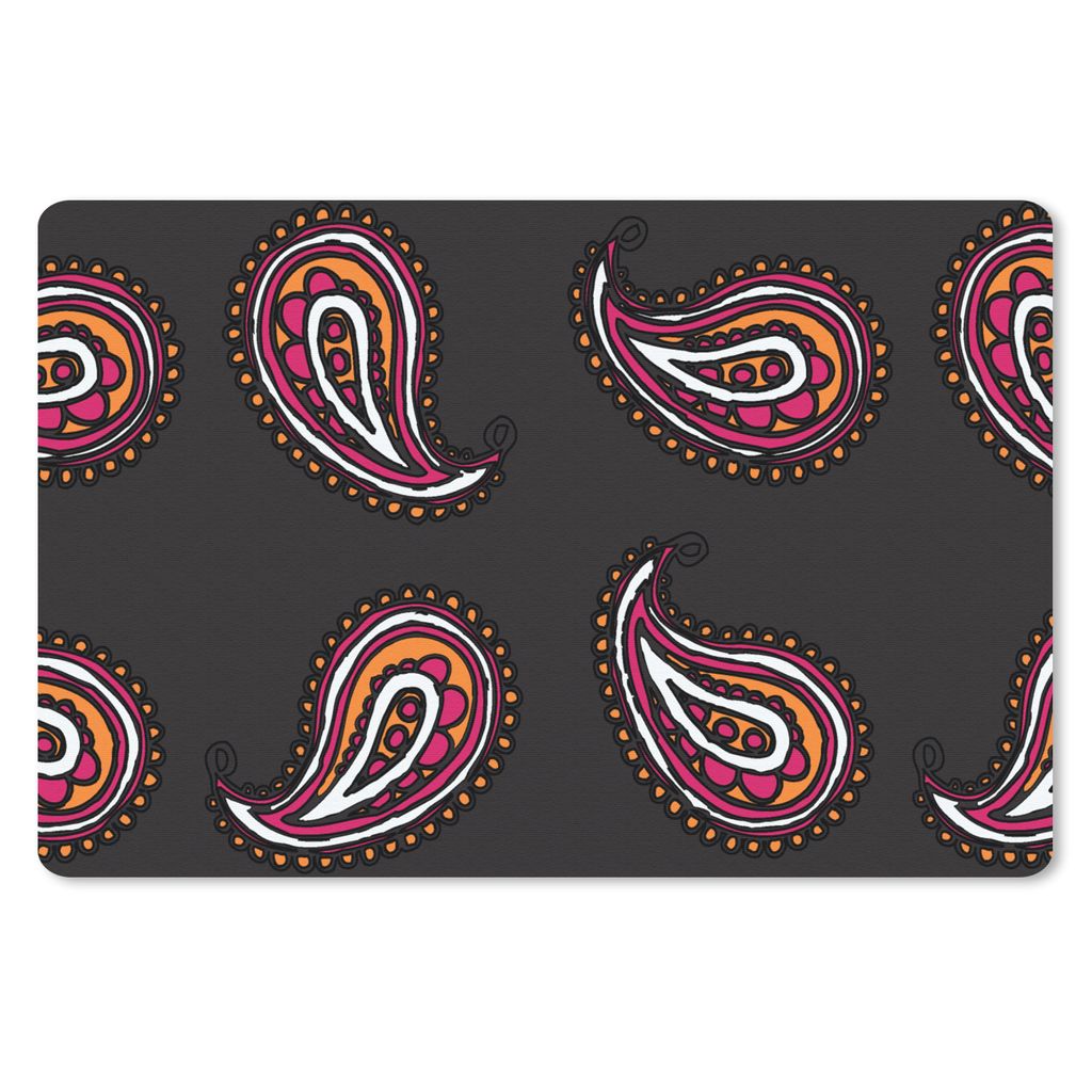 MuchoWow Mauspad Mousepad Retro - Kopftuch - Muster 27x18 cm - Mousepads - Maus Mat - Pad - Mausunterlage - Büroartikel - Desk Matten