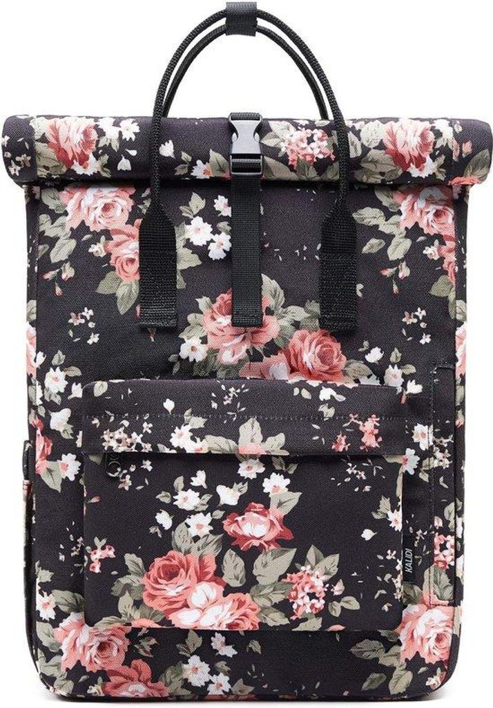 Universitätsrucksack für Damen und Herren, Tagesrucksack mit Laptopfach, moderner Rolltoprucksack, schwarz, 30 Liter, Wasserfest, Schulrucksack, ...