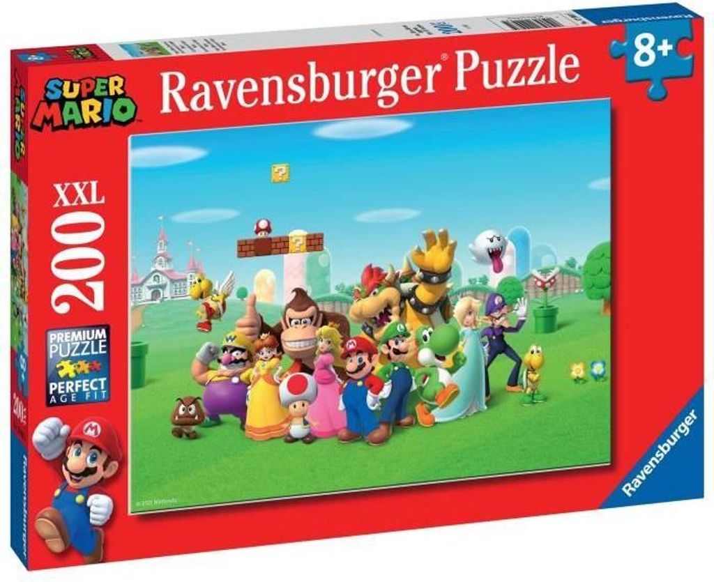 Ravensburger-SUPER MARIO-200-teiliges XXL-Puzzle Die Abenteuer von Super Mario-4005556129935-Ab 8 Jahren