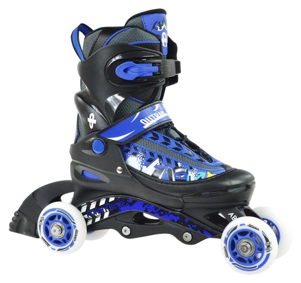 Outrace - Inline-Skates für Kinder PP11968 (25,5 EU - 30,5 EU) (Schwarz/Blau)