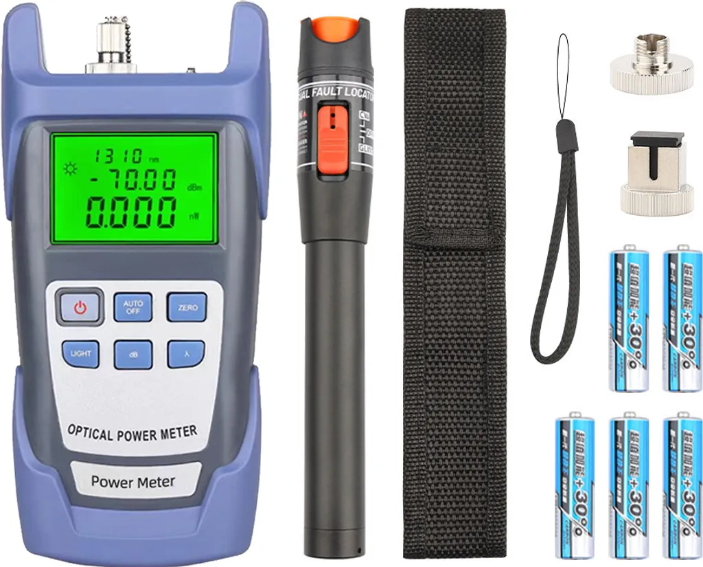 Kit Fibre Optique avec Mesureur de Puissance et Stylo VFL Rouge 10mW