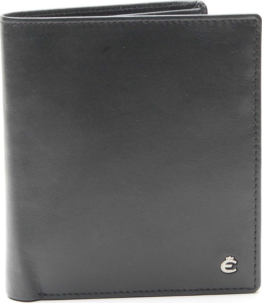Esquire Leder Geldbörse Harry RFID Wallet High with Flap Black schwarz