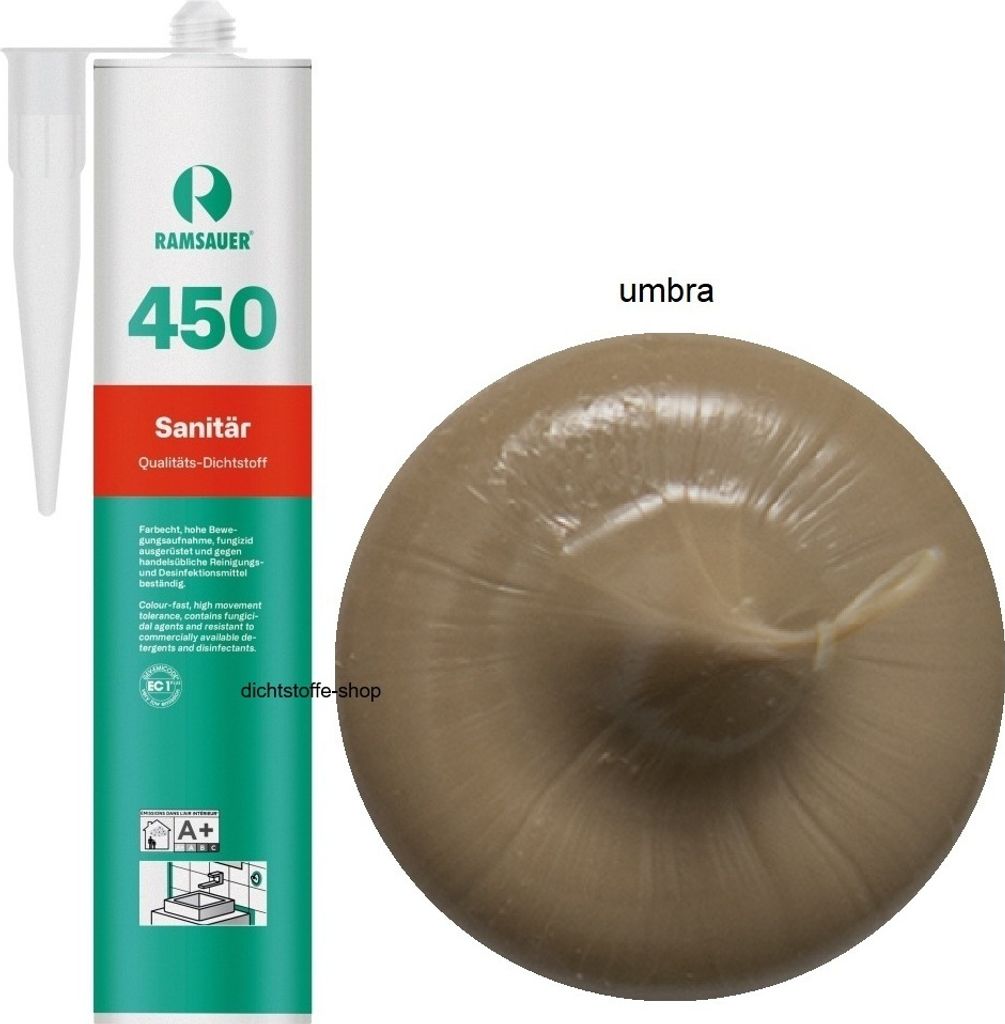 Ramsauer 450 Sanitär 1K Silikon Dichtstoff 310ml Kartusche Produktbild 