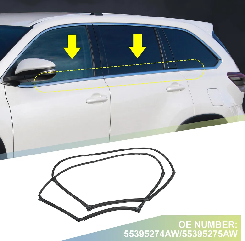 Lèche-vitre Extérieur pour Jeep Wrangler - Joints de Finition Noirs - 3