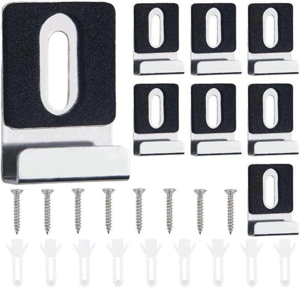 Fixez vos Miroirs sans Risque avec nos Pinces Inox 6mm Argent Lot de 8