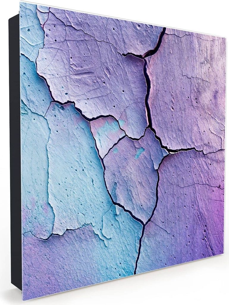 Nachbildung-Schlüsselkasten, Magnetpinnwand und Memoboard mit Glasfront Motiv Rissige Oberfläche