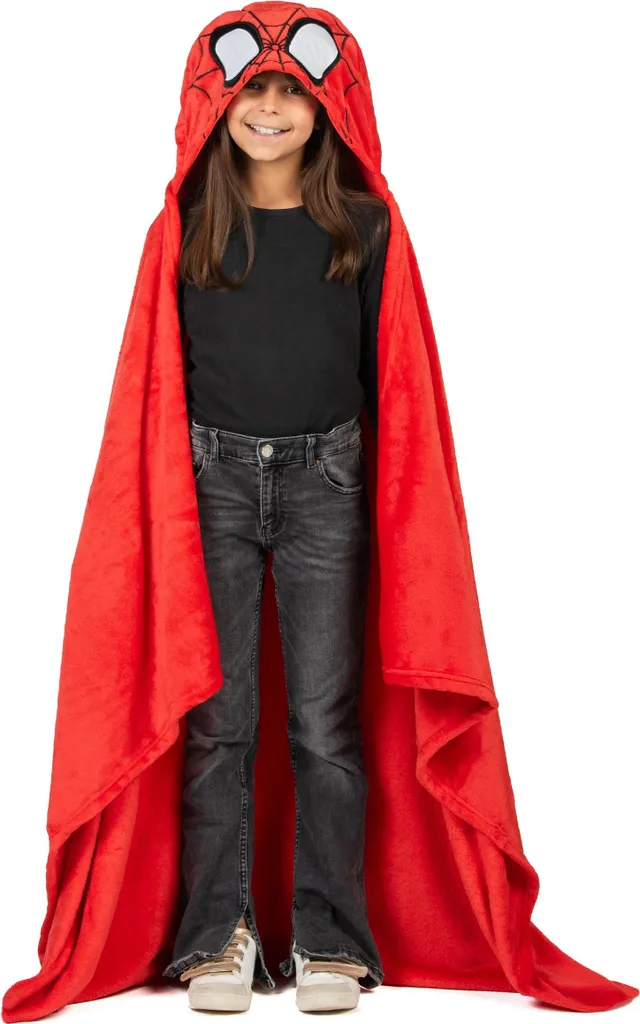Coperta Plaid con Cappuccio Spidey per Bambini: Relax e Sicurezza