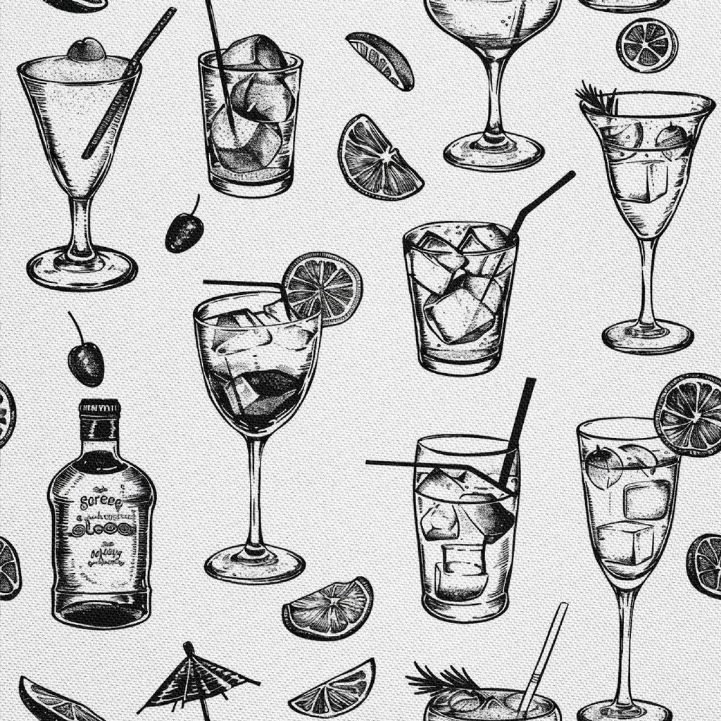 OUTDOOR DEKOSTOFFE OXFORD - Motiv Cocktail | DX8764