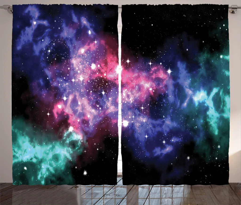 ABAKUHAUS Rideau Galon Froncé Nuages de Gaz 280x225 cm Violet Marine