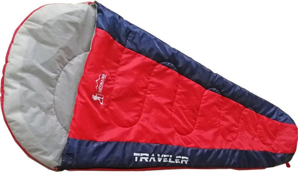 ENERO CAMP Schlafsack, 210x80/50 cm, blau-rot