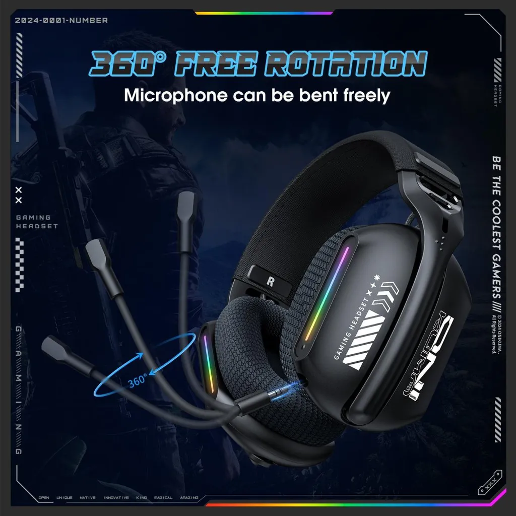 Casque gaming Bluetooth 5.3 GT808 autonomie 60h et réduction ANC - 4
