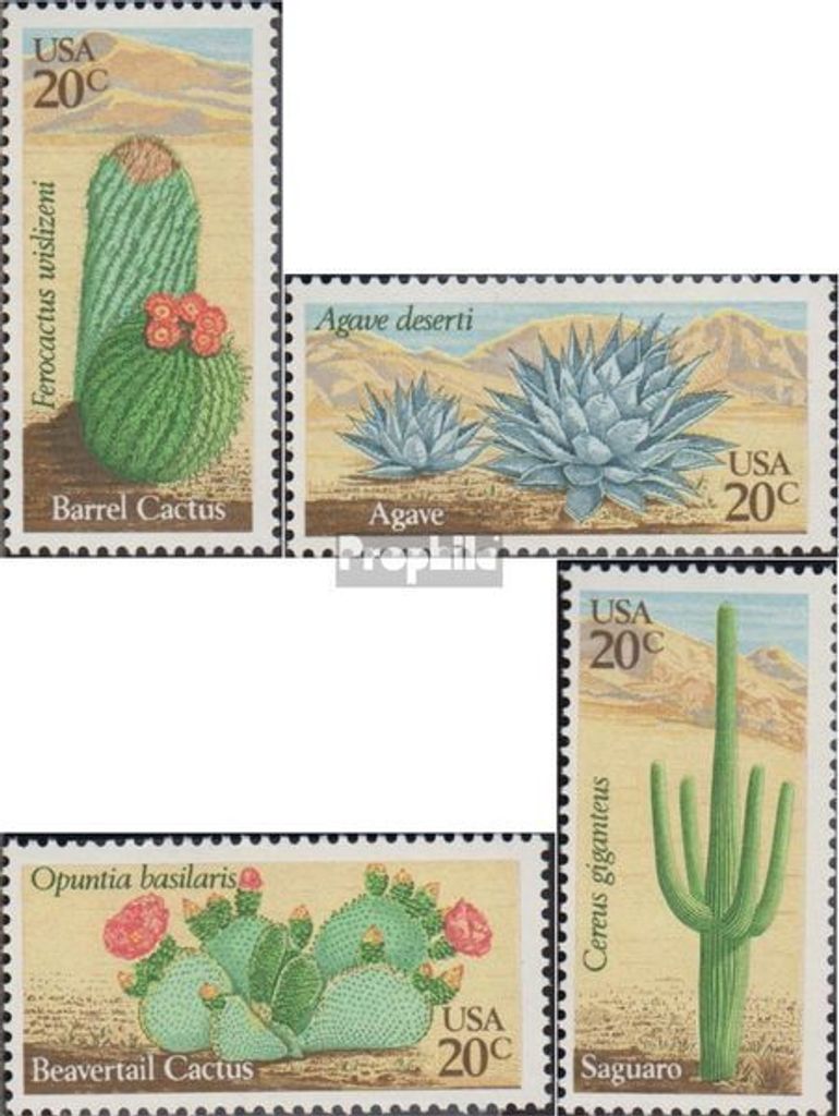 Briefmarken USA 1981 Mi 1517-1520 (kompl.Ausg.) postfrisch Wüstenpflanzen