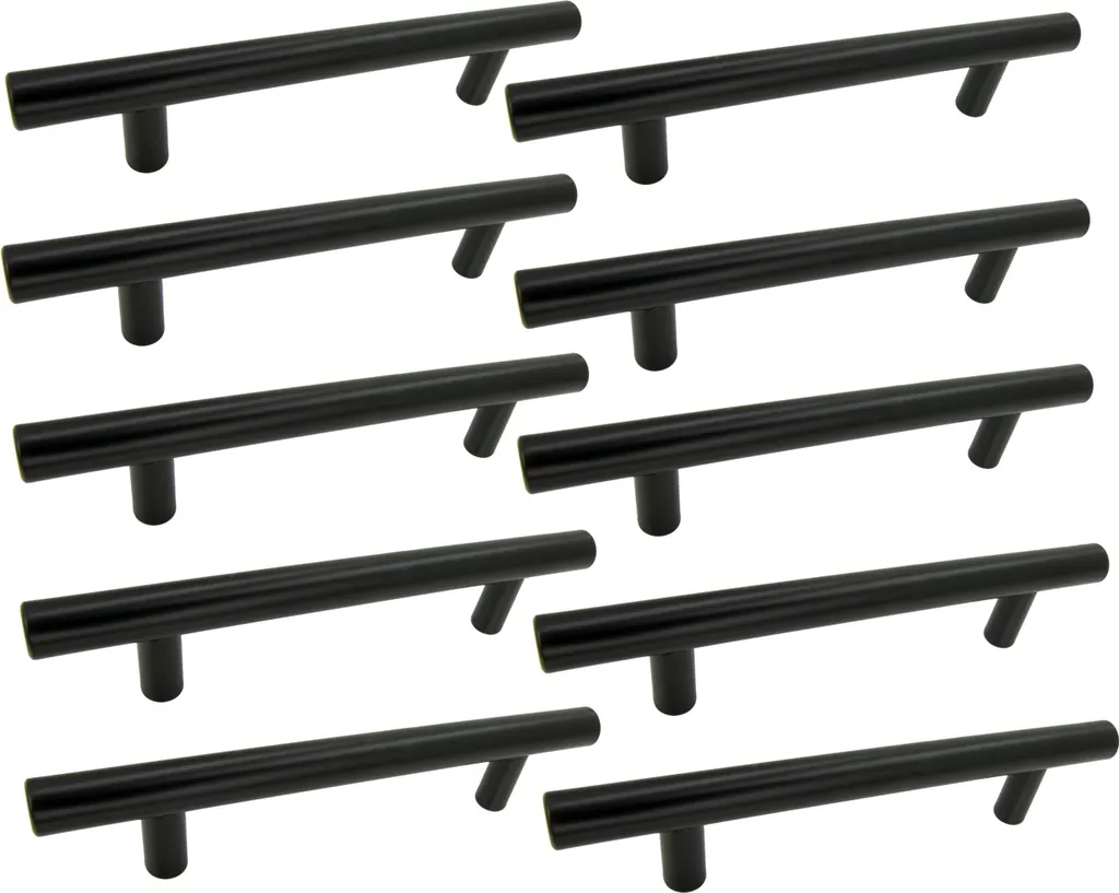 Poignées Aurora 96mm noires pour rénover cuisine et armoire de chambre