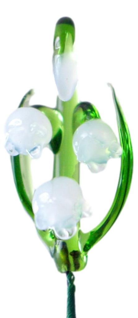 Handgefertigte Glasblume mit Drahtstiel, mundgeblasen, farbig glasiert, Mini-Blumenfigur, Dekoration für Wohnzimmer, Büro, Tisch, Blumenvase, Orn...