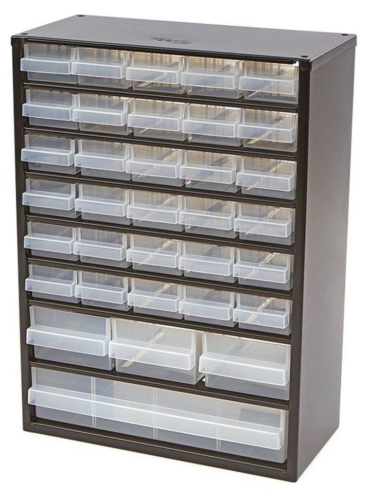 Raaco Metallkommode mit 34 Schubladen und 10 Fächern Produktbild 