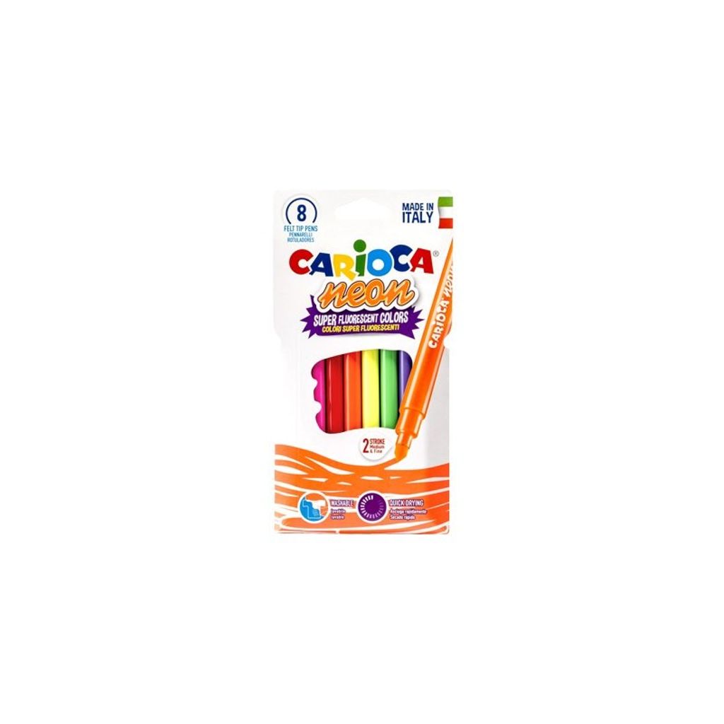 Carioca Neon Filzstift Fein / Mittel Mehrfarbig 8 Stück(e)