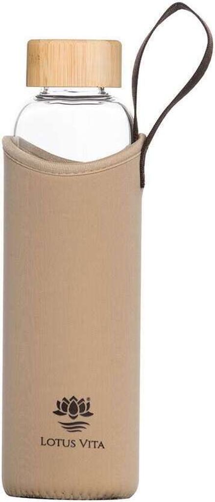 Lotus Vita Glas-Trinkflasche 710ml - Creme/Braun Produktbild 