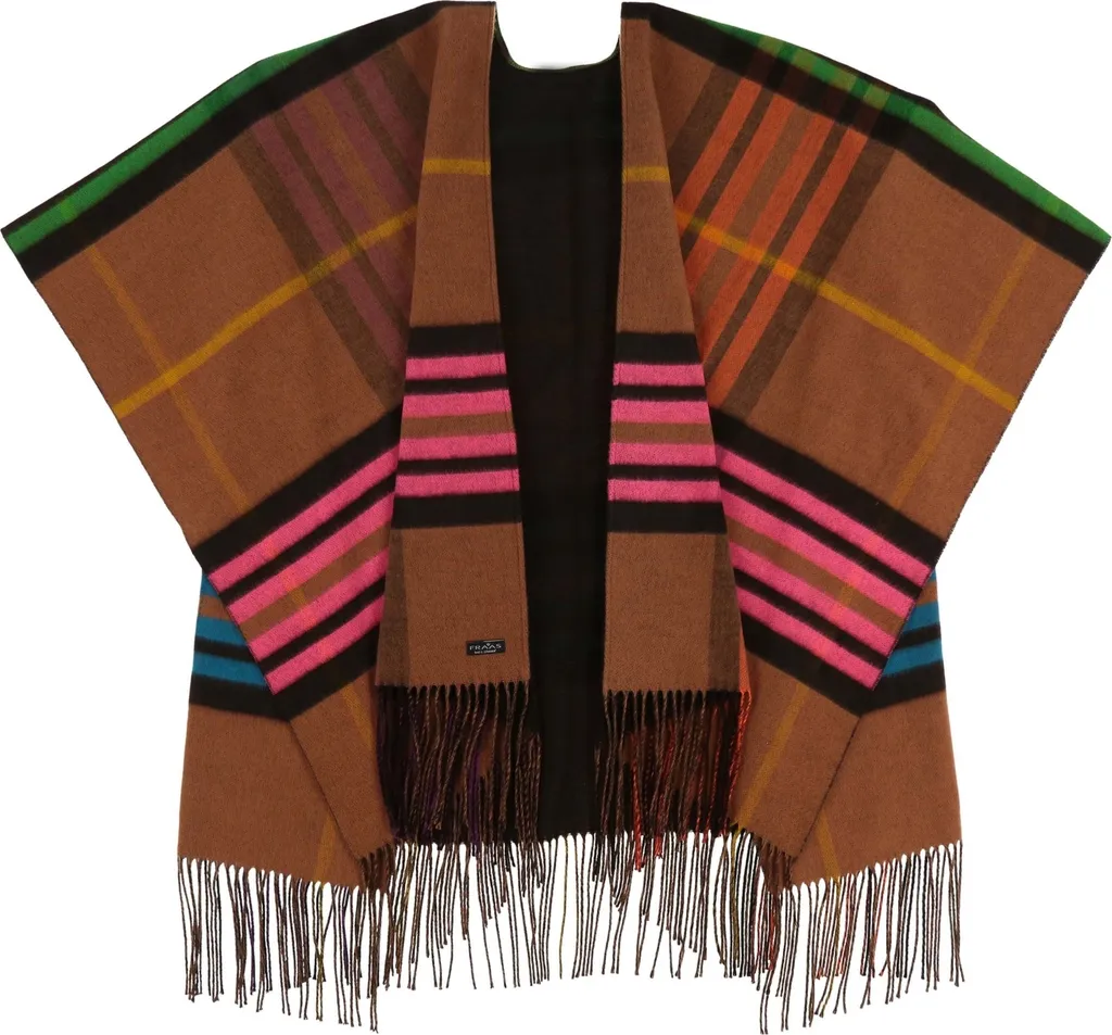 Ruana FRAAS Cashmink con Frange: Il Poncho Ipoallergenico Top