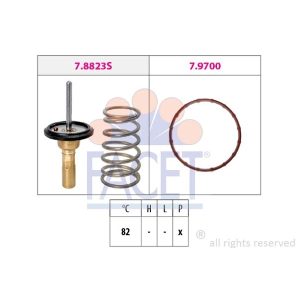 1 Thermostat, Kühlmittel FACET 7.8823 Italy - OE Equivalent für DAIHATSU