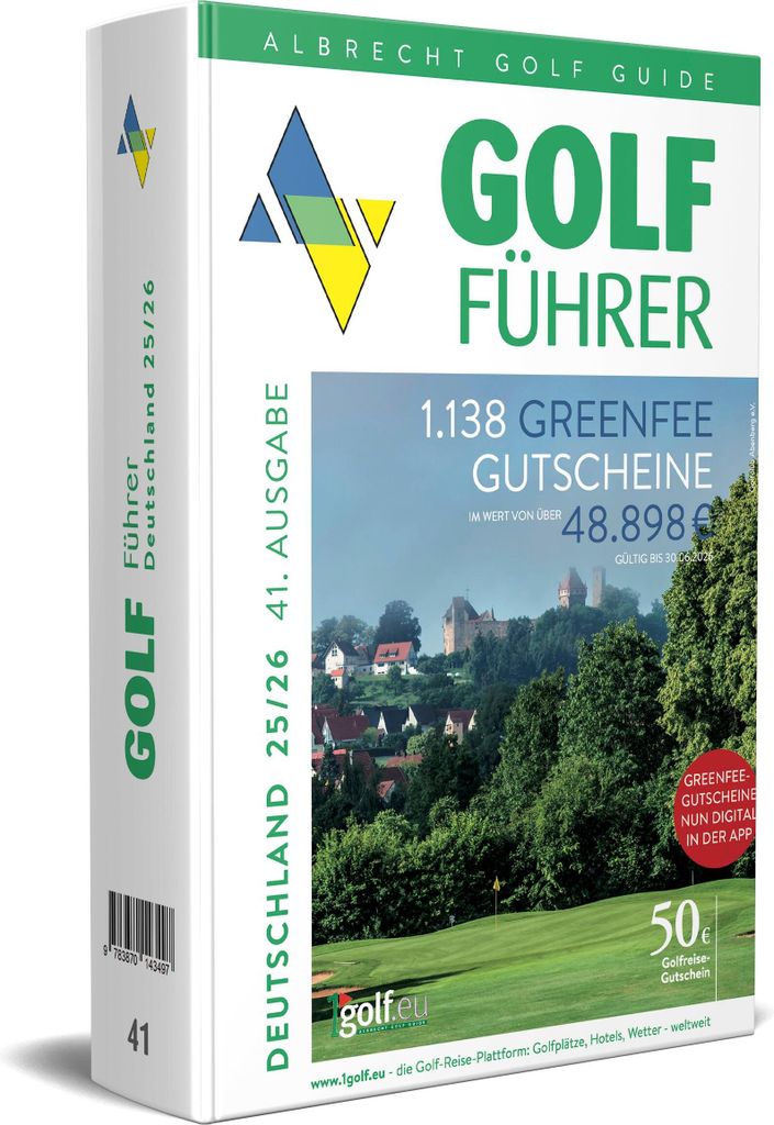 Albrecht Golf Führer Deutschland 25/26 inklusive Greenfee Produktbild 