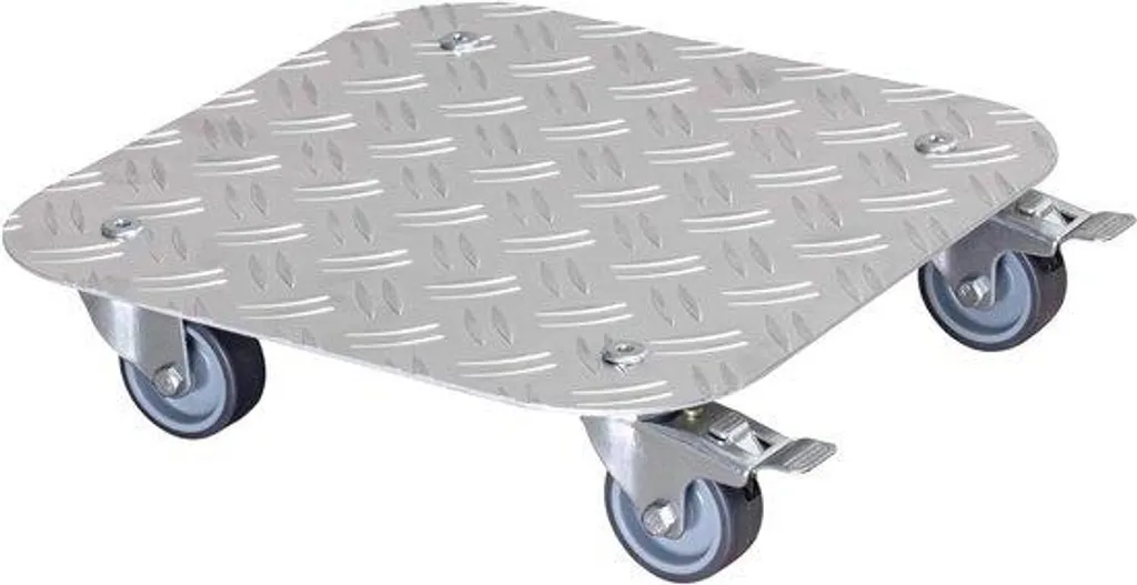 Chariot de manutention intérieur extérieur en alu 150kg deux freins