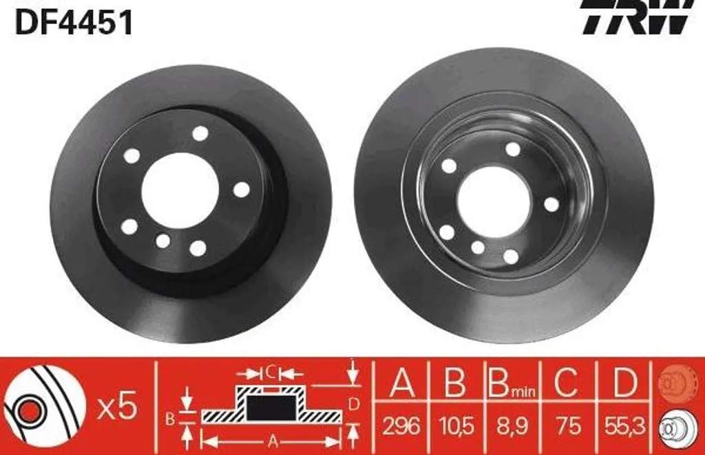 Fini les vibrations au freinage : Disque TRW DF4451 pour BMW Série 3
