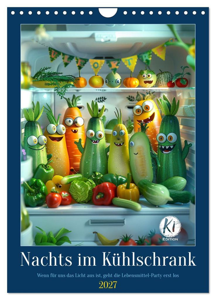 Nachts im Kühlschrank (Wandkalender 2027 DIN A4 hoch), Produktbild 