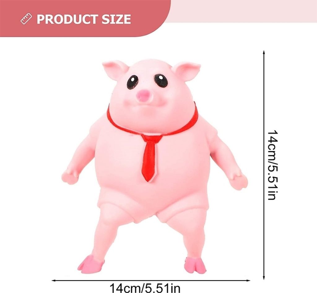Squishy hračka proti stresu Pig Pink Pig, Kawaii Squishies Obrázek produktu 5