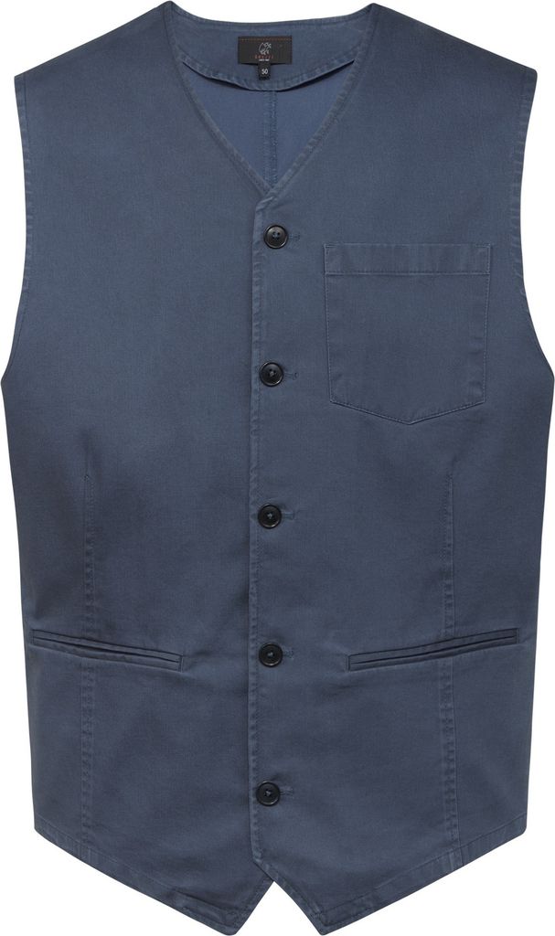 Greiff CASUAL Herren Weste V-Ausschnitt Regular-Fit Taubenblau 44
