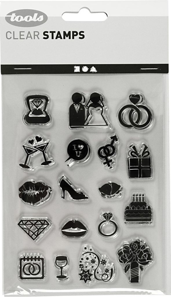 Creativ Company Silikonstempel, Hochzeit, Blatt 11x15,5 cm, 1 Blatt