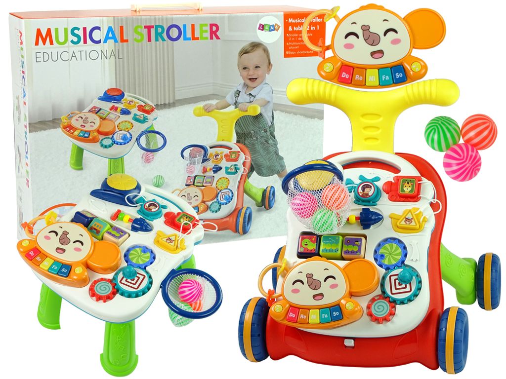 Interaktiver Kinderwagen Kinderwagen 2in1 Rot