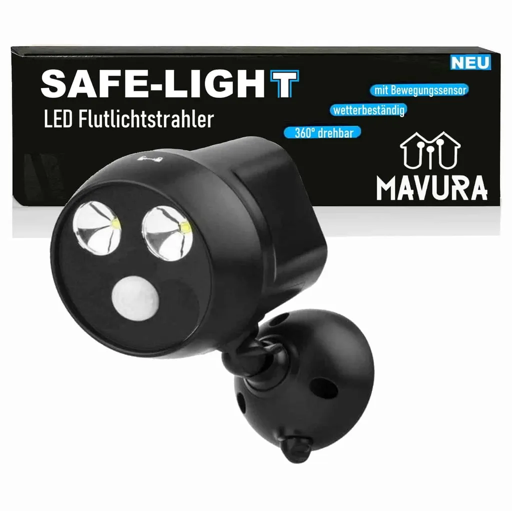 SAFE-LIGHT Luce di Sicurezza a Morsetto: Proiettore LED Multifunzionale