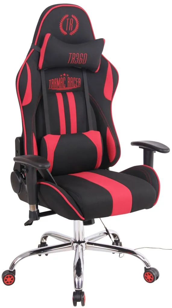 Chaise Limit XM tissu respirant - Siège de bureau réglable noir et rouge