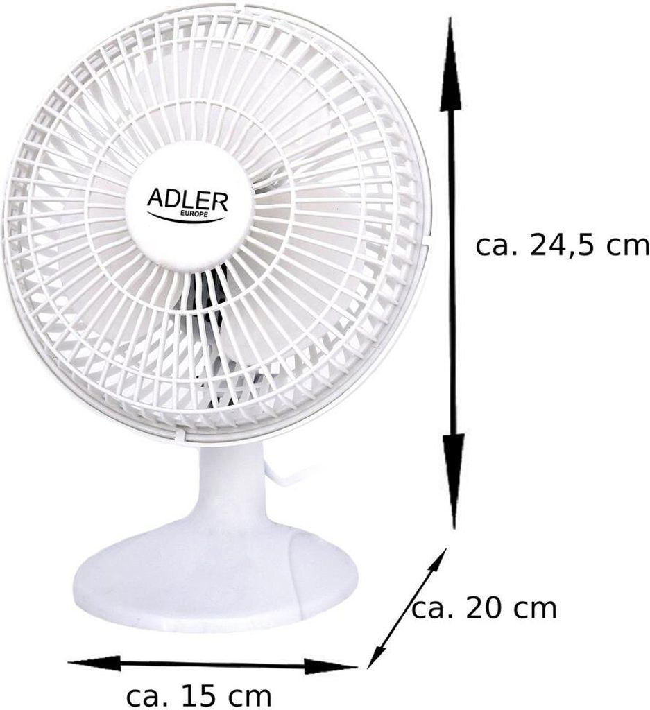 Adler AD 7317 15 cm Ventilator mit Clip + Sockel Produktbild 23