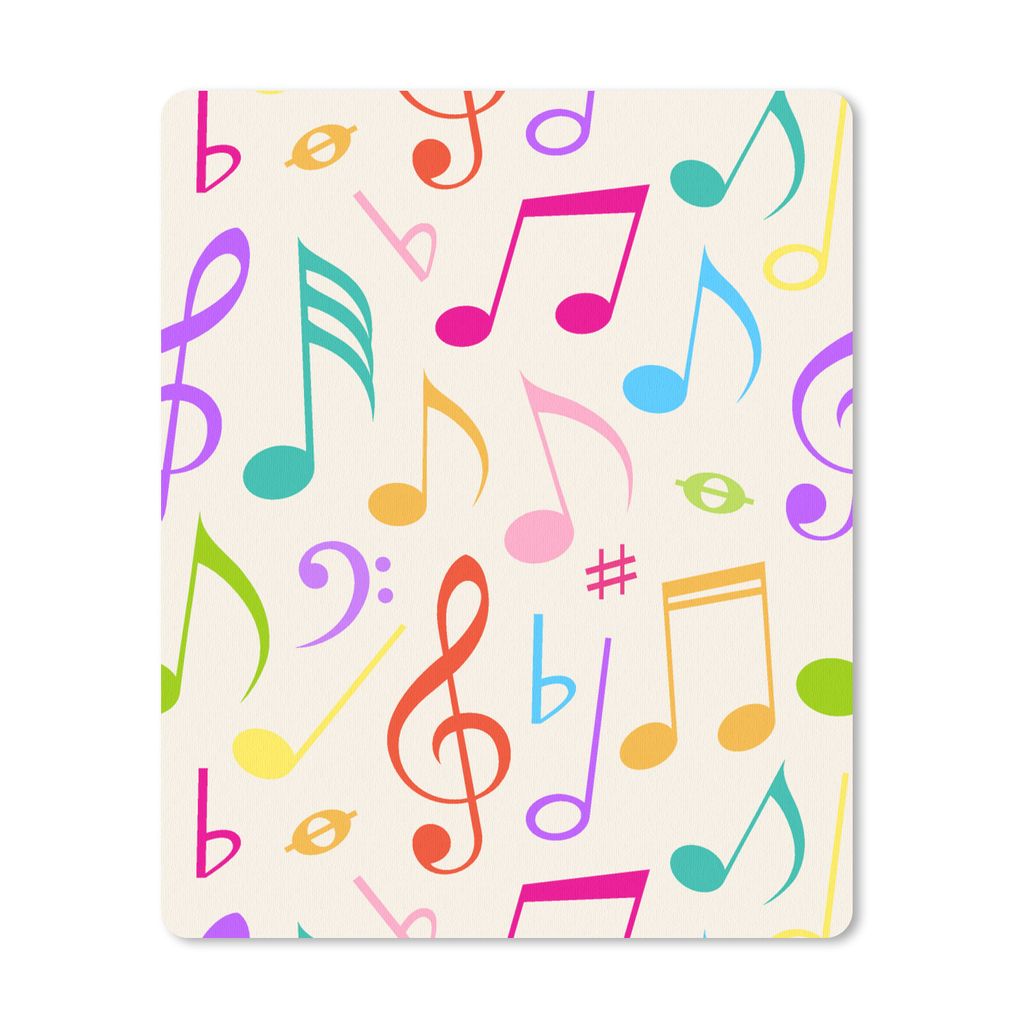 MuchoWow Mauspad Mousepad Musik - Patterns - Regenbogen 30x40 cm - Mousepads - Maus Mat - Pad - Mausunterlage - Mausmatten