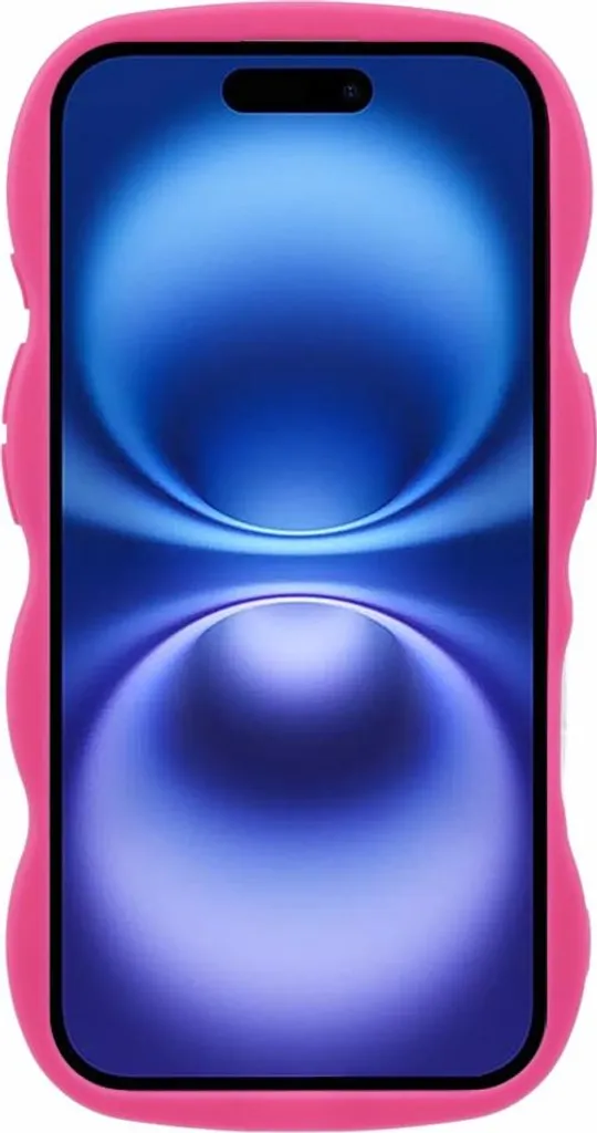 Custodia iPhone 16 Silicone Morbido - Phonesta Wavy Hot Pink Edition - 3
