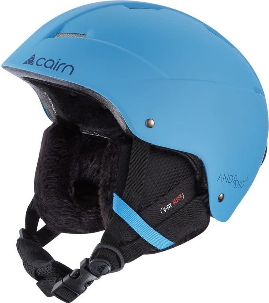 CAIRN Skihelm Orbit J für Kinder, Mat Azure, mit Einstellrad und waschbarem Innenfutter