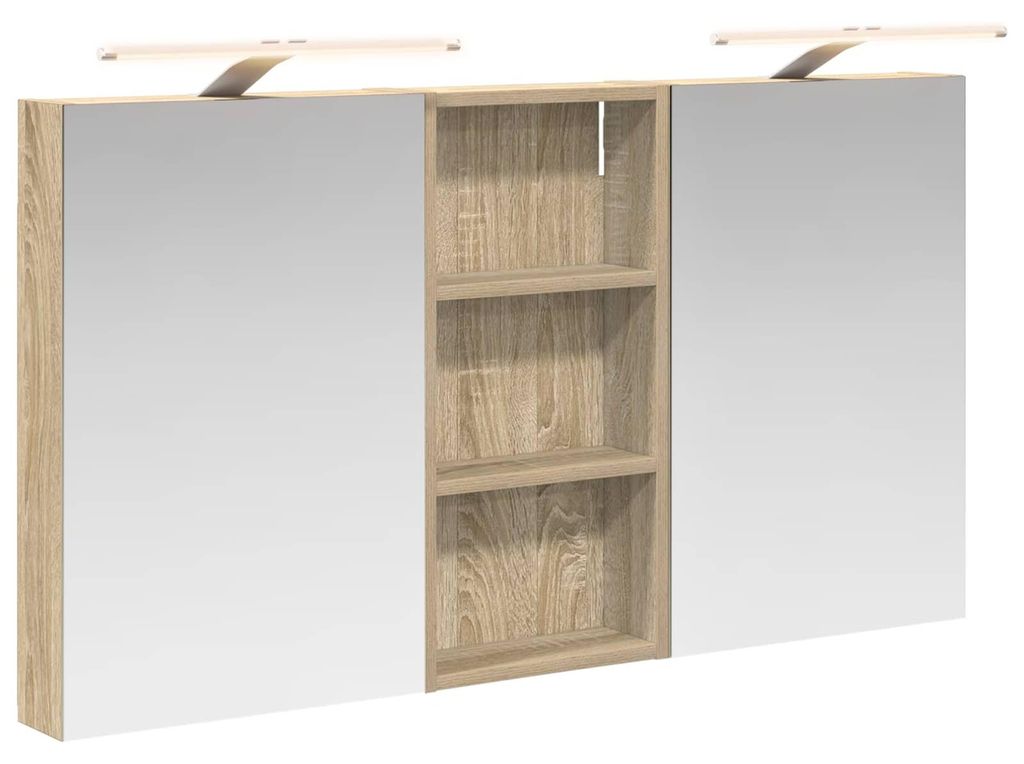 Badezimmerschrank-Set 3 pcs 110 x 10,5 x 60,5 cm Holzwerkstoff