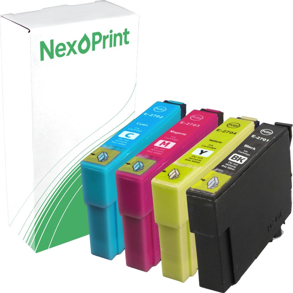 NexoPrint C13T271140-440 27XL Multipack (Schwarz + Farbe) Druckerpatronen kompatibel zu Epson WorkForce WF-7615 DWF WorkForce WF-7620 DTWF WorkForc...