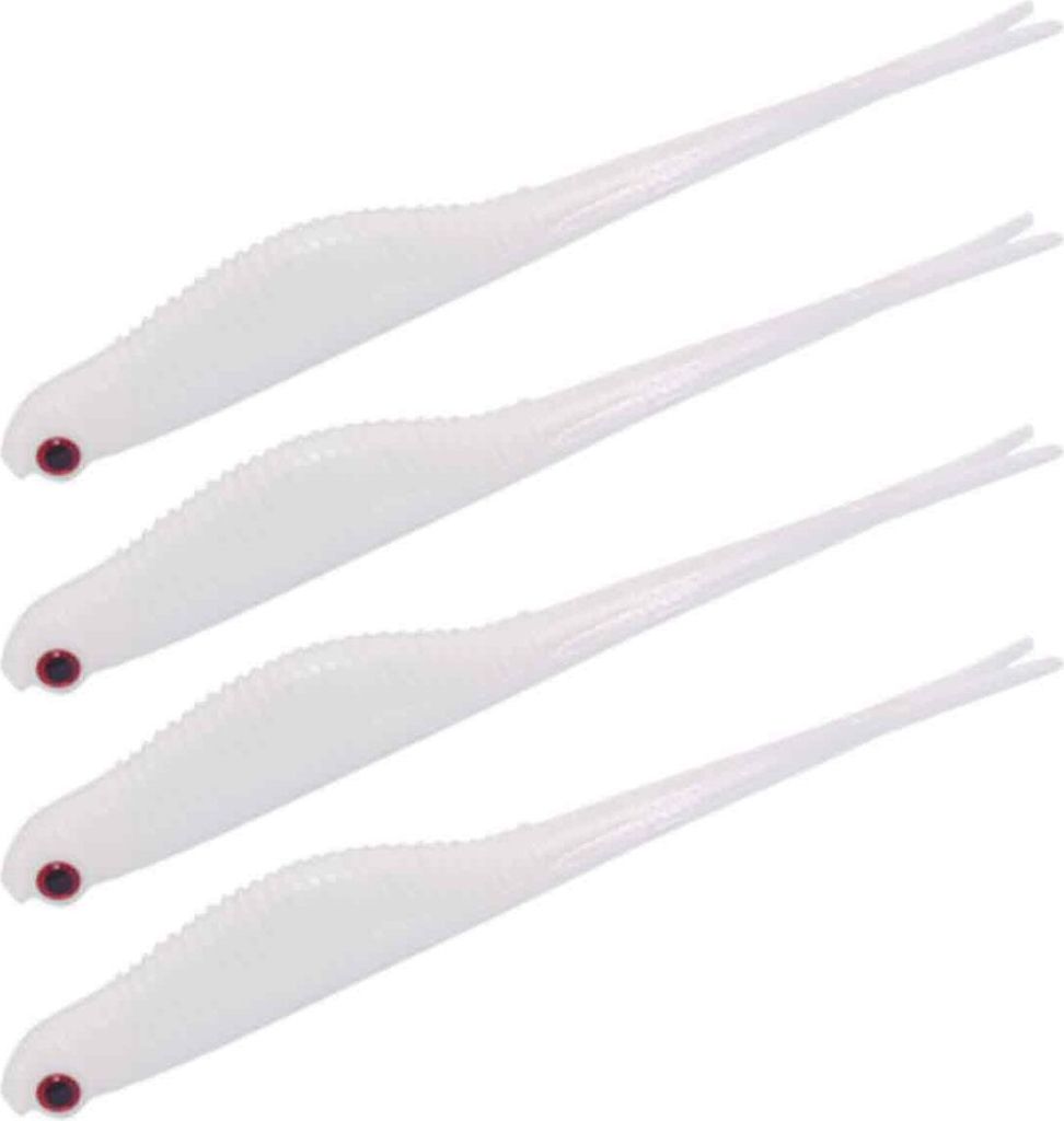 Forktail Worm Soft Lure 130mm/7g Single Double Color Artificial Bass Bait Fishing TackleWhite