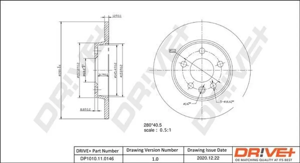 Disque de frein arrière pour VW Sharan 7M et T4 - Remplacement OE